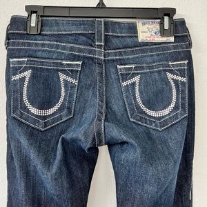 True Religion Skinny Rhinestones back pockets